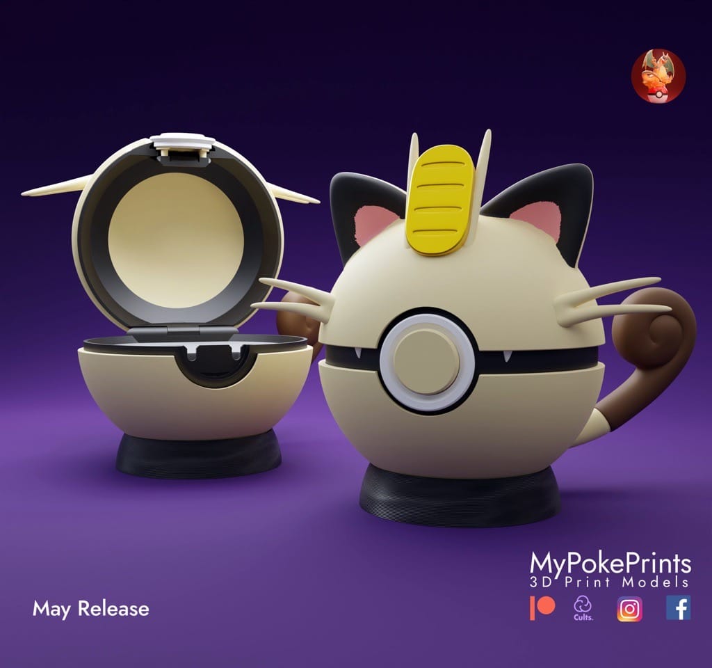 P站图纸印象馆 口袋妖怪 喵喵精灵球 口袋妖怪 喵喵精灵球