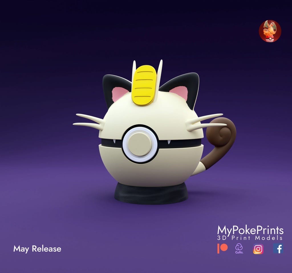 P站图纸印象馆 口袋妖怪 喵喵精灵球 口袋妖怪 喵喵精灵球