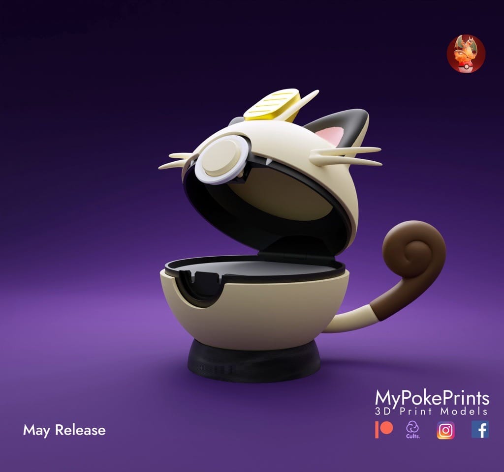 P站图纸印象馆 口袋妖怪 喵喵精灵球 口袋妖怪 喵喵精灵球