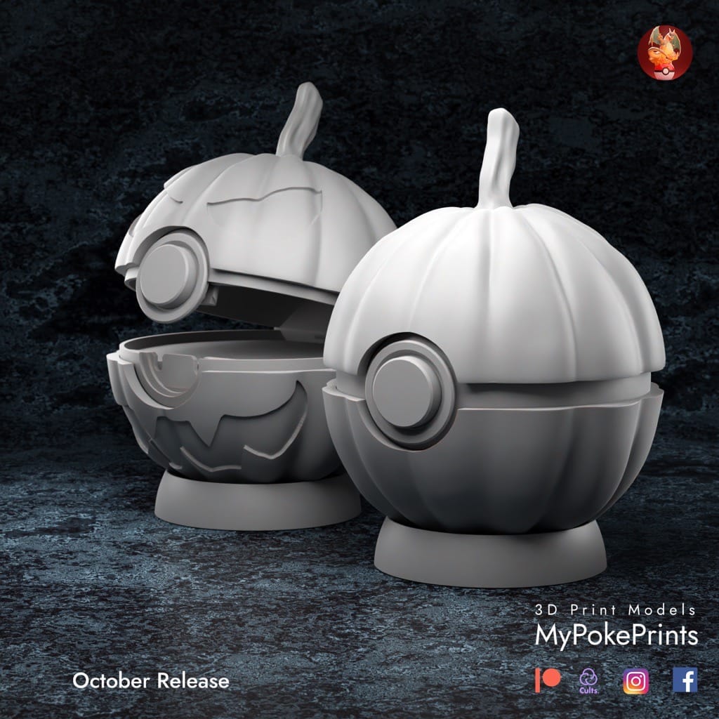 P站图纸印象馆 口袋妖怪 南瓜精灵球 口袋妖怪 南瓜精灵球