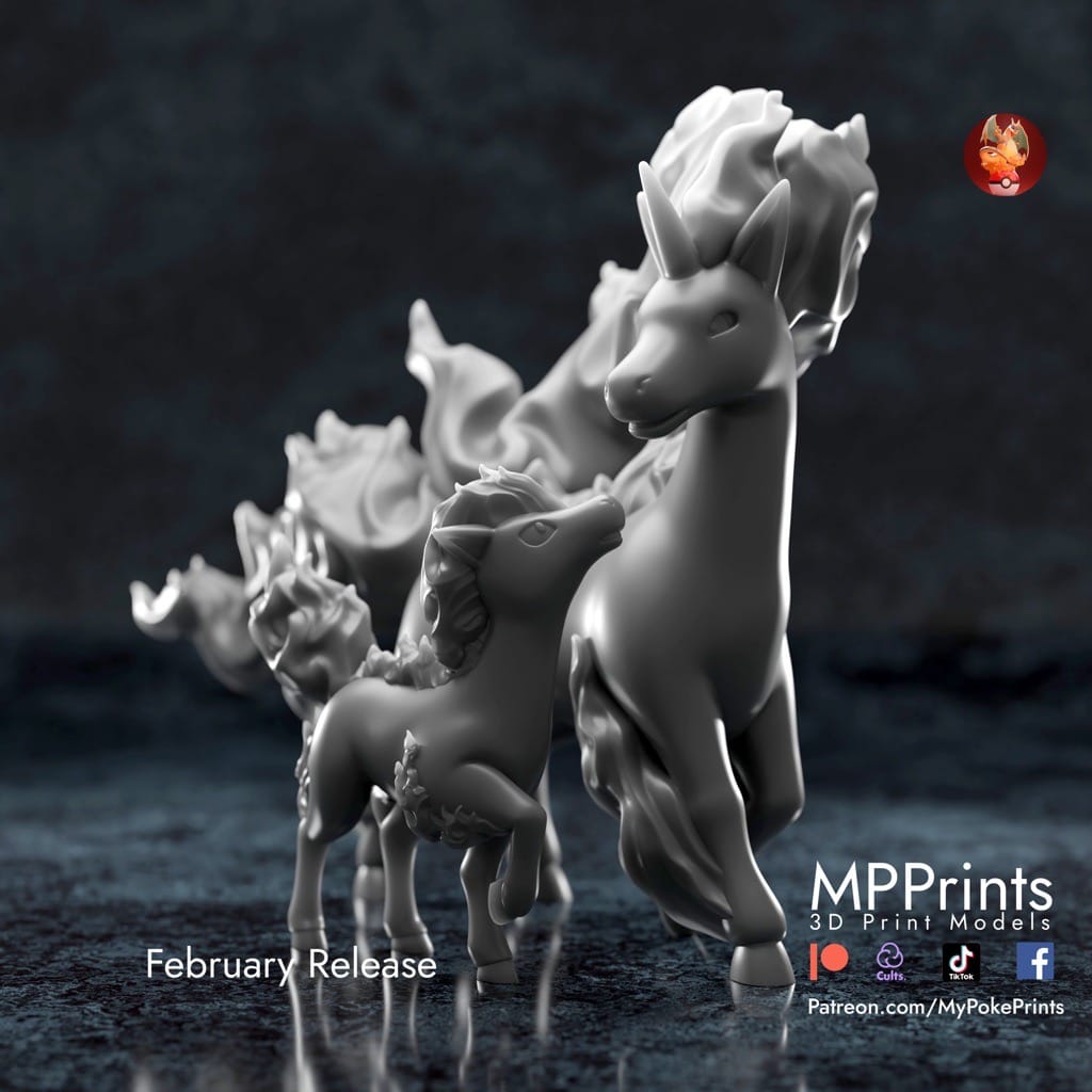 P站图纸印象馆 口袋妖怪 小火马和和烈焰马 口袋妖怪 小火马和和烈焰马