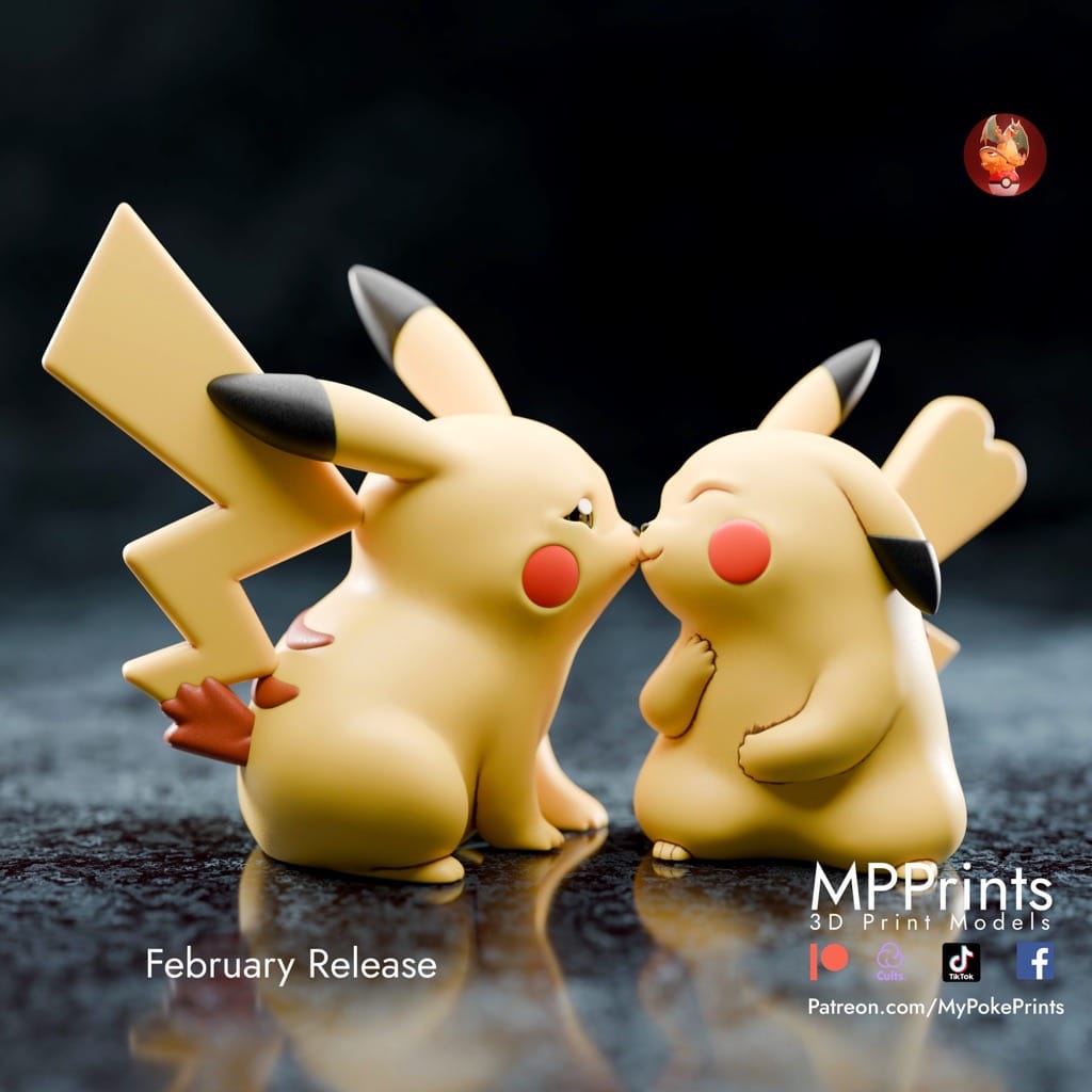 P站图纸印象馆 口袋妖怪 亲吻的皮卡丘 口袋妖怪 亲吻的皮卡丘