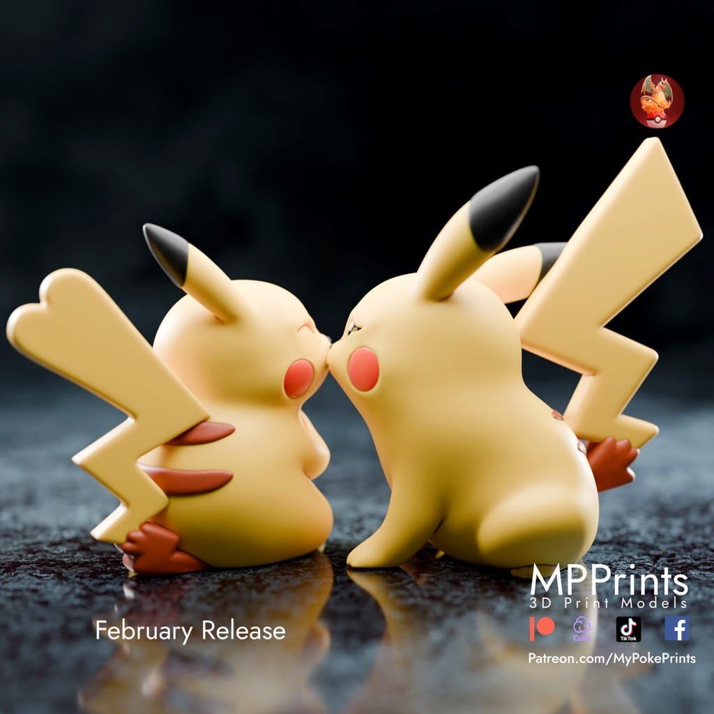 P站图纸印象馆 口袋妖怪 亲吻的皮卡丘 口袋妖怪 亲吻的皮卡丘