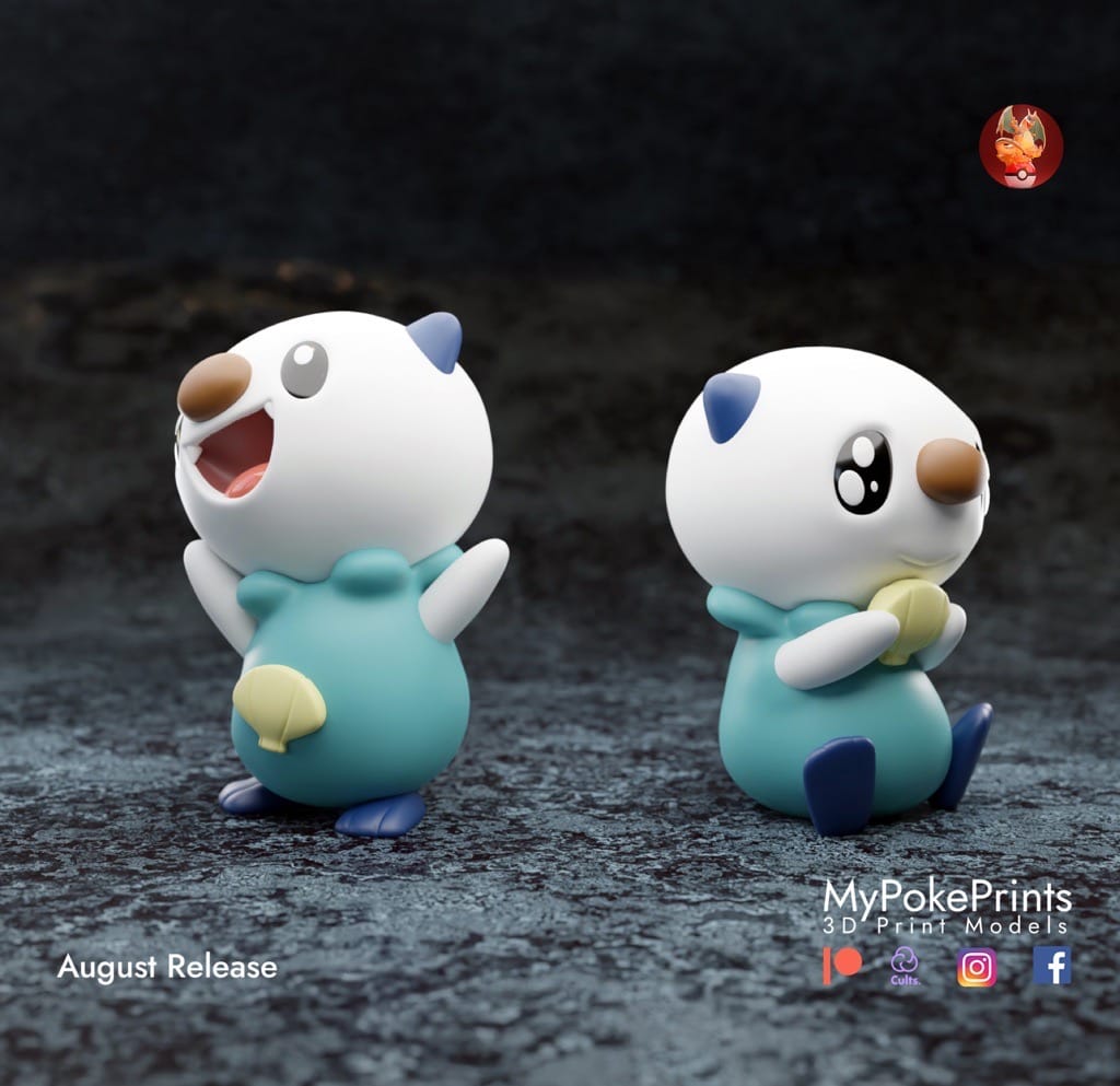 P站图纸印象馆 口袋妖怪 可达鸭和水水獭 口袋妖怪 可达鸭和水水獭