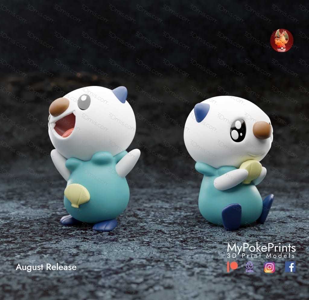 口袋妖怪 可达鸭和水水獭