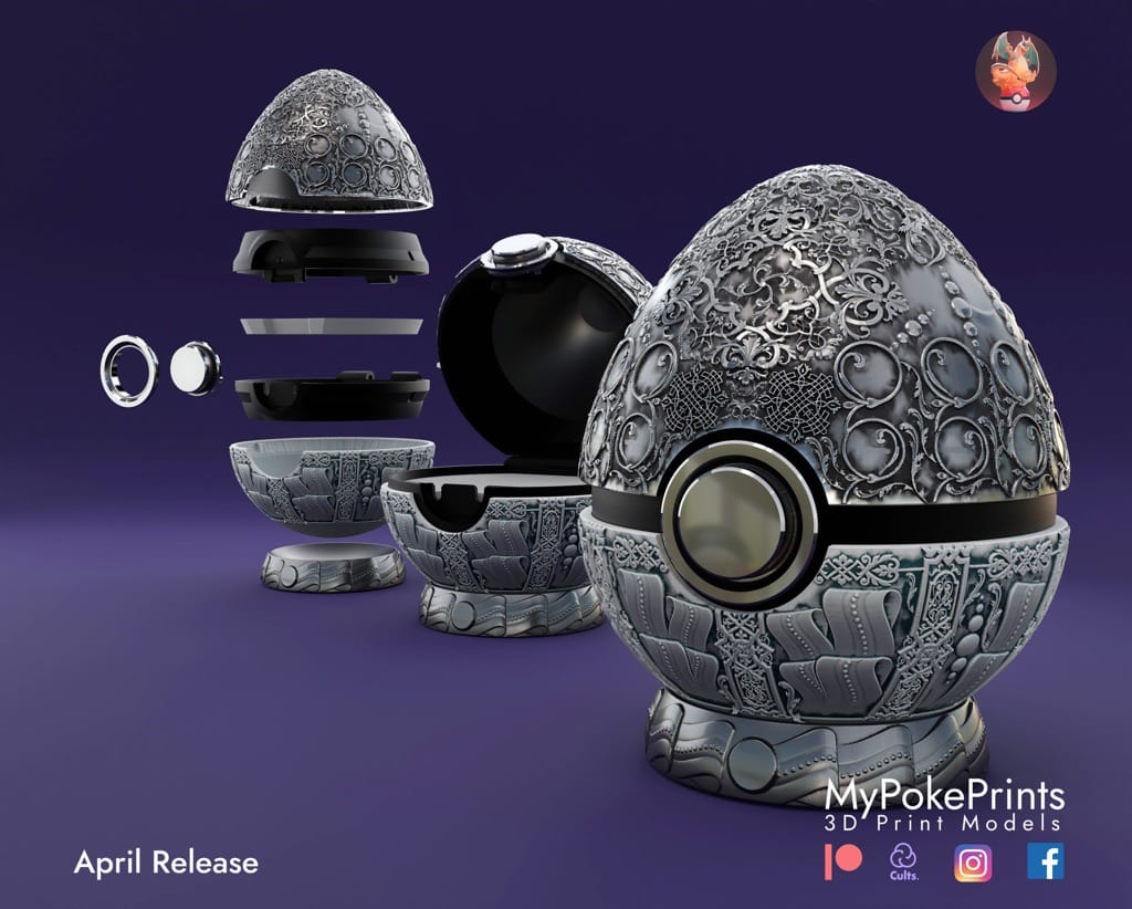 P站图纸印象馆 口袋妖怪 法贝热精灵球 口袋妖怪 法贝热精灵球