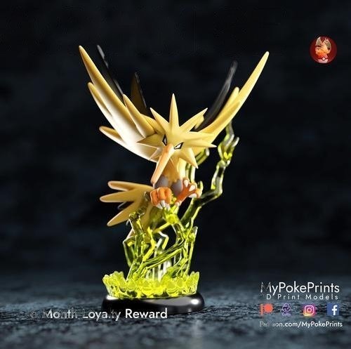 P站图纸印象馆 口袋妖怪 闪电鸟 口袋妖怪 闪电鸟