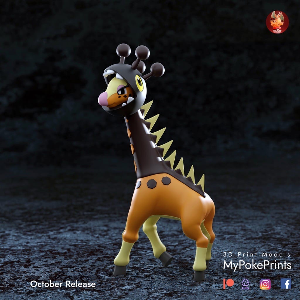 P站图纸印象馆 口袋妖怪 麒麟奇 口袋妖怪 麒麟奇