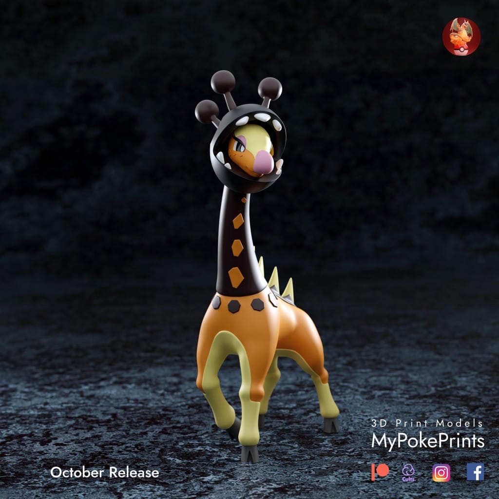 P站图纸印象馆 口袋妖怪 麒麟奇 口袋妖怪 麒麟奇