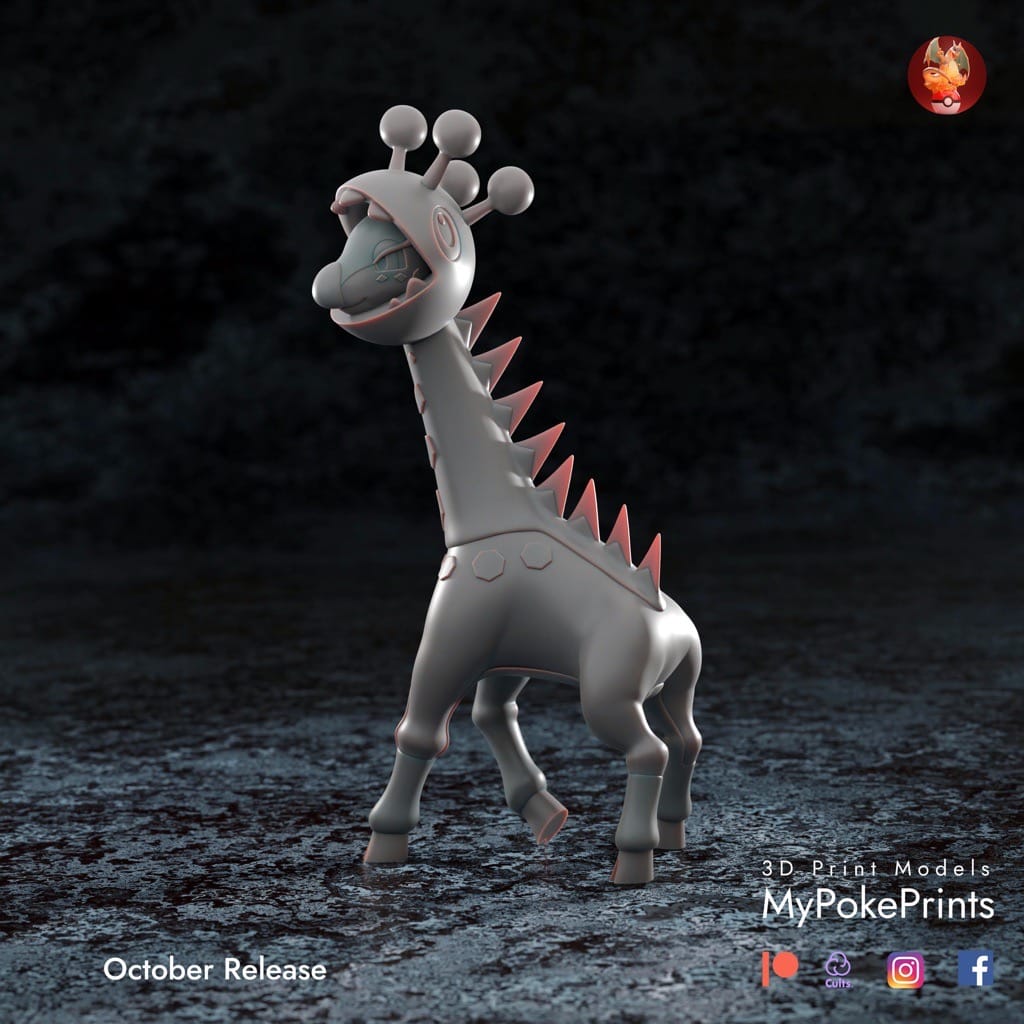 P站图纸印象馆 口袋妖怪 麒麟奇 口袋妖怪 麒麟奇