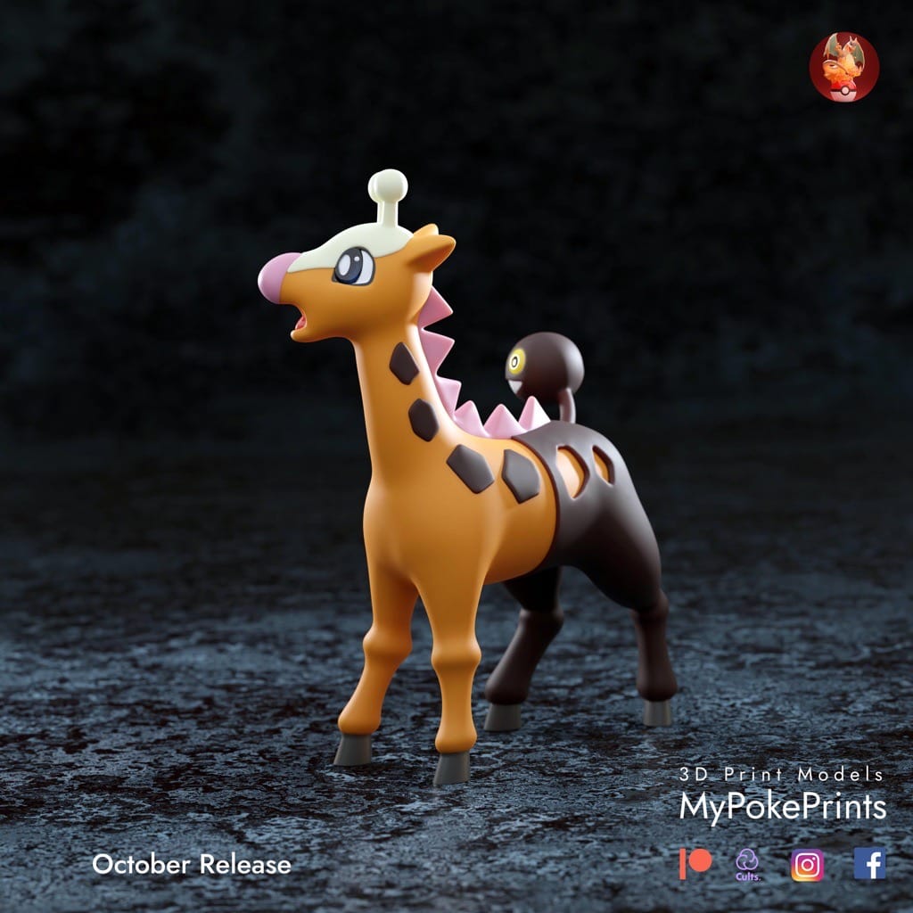 P站图纸印象馆 口袋妖怪 麒麟奇 口袋妖怪 麒麟奇