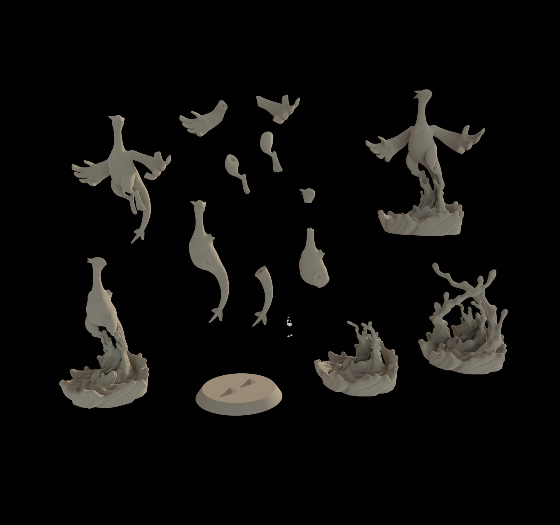 P站图纸印象馆 口袋妖怪 洛奇亚 口袋妖怪 洛奇亚