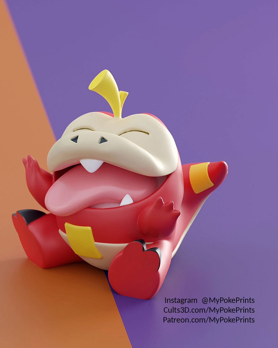 P站图纸印象馆 口袋妖怪 呆火鳄 口袋妖怪 呆火鳄