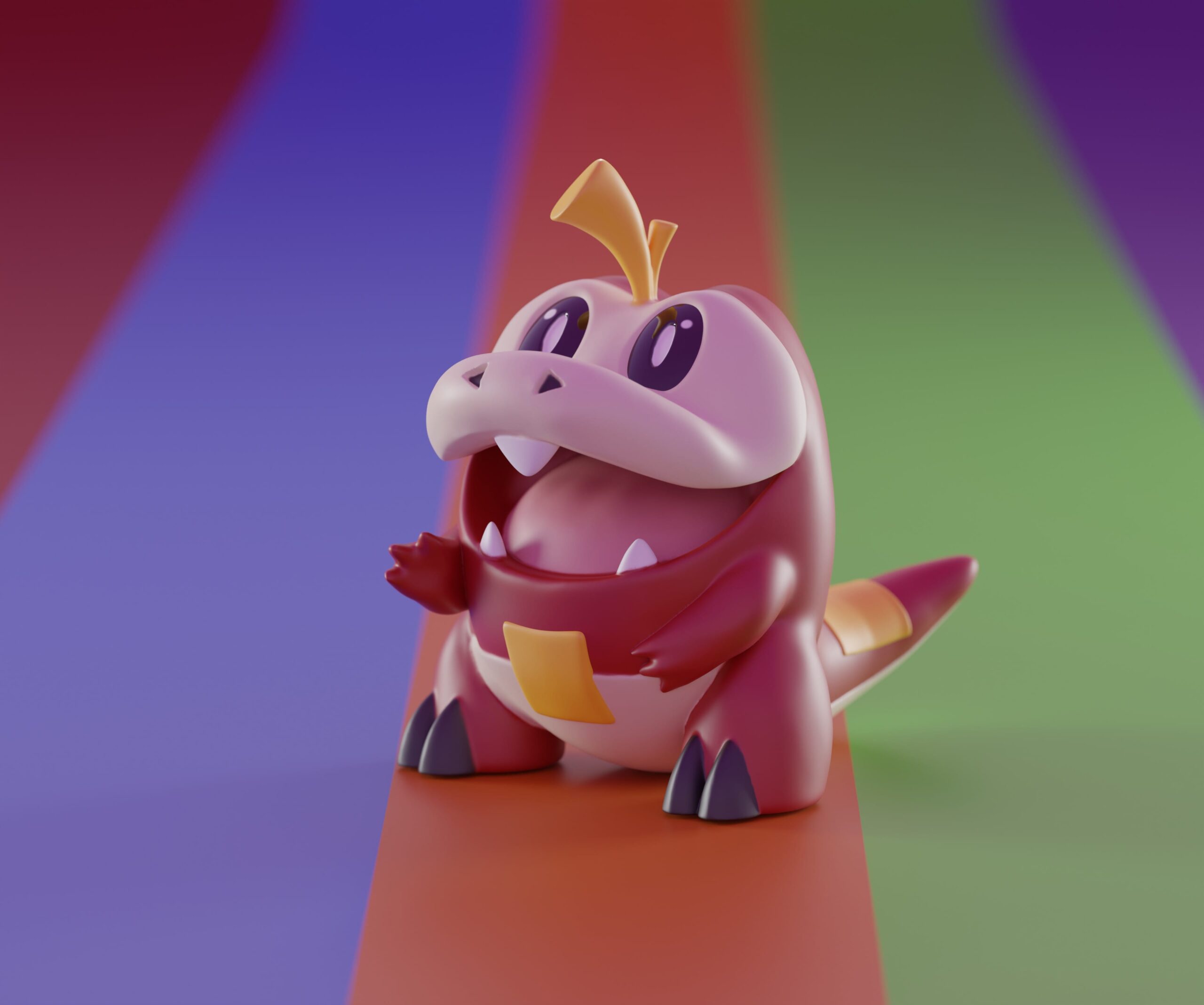 P站图纸印象馆 口袋妖怪 呆火鳄 口袋妖怪 呆火鳄