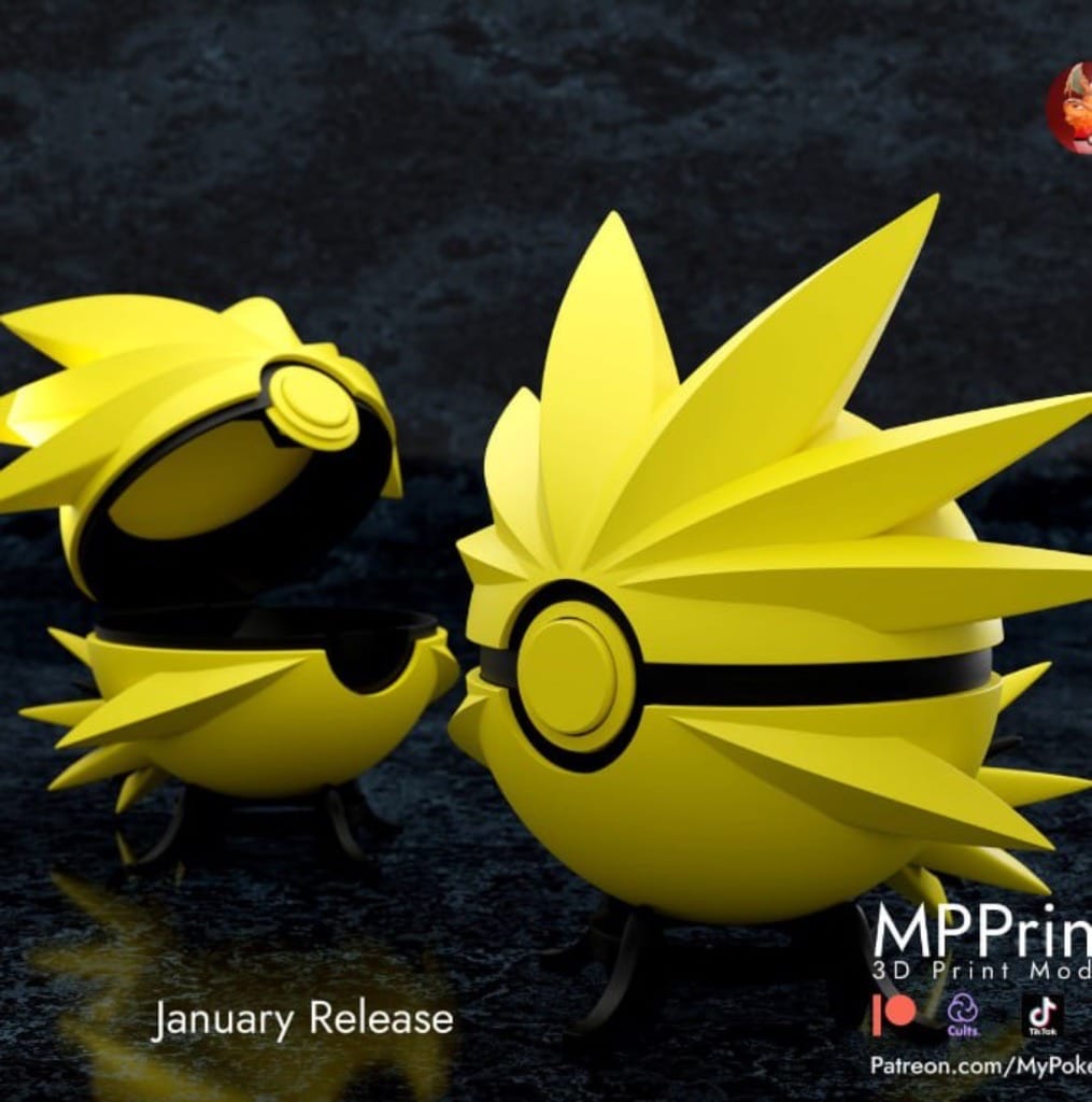 P站图纸印象馆 口袋妖怪 火焰鸟精灵球 口袋妖怪 火焰鸟精灵球