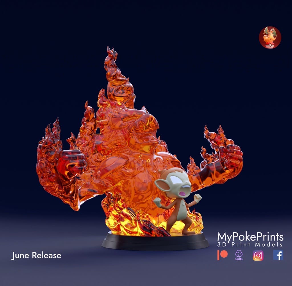 P站图纸印象馆 口袋妖怪 火焰猴进化版 口袋妖怪 火焰猴进化版