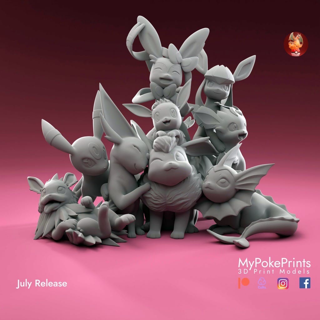 P站图纸印象馆 口袋妖怪 伊布家族 口袋妖怪 伊布家族