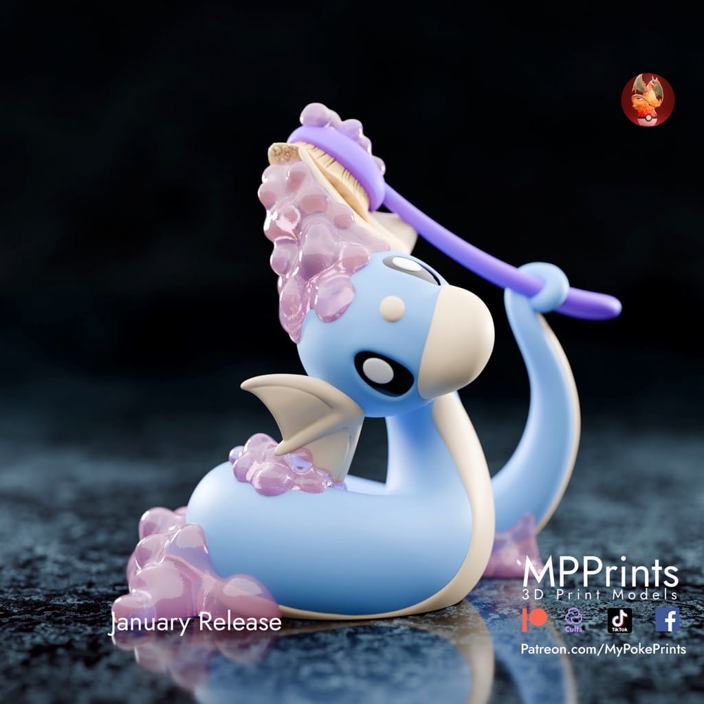 P站图纸印象馆 口袋妖怪 洗澡的迷你龙 口袋妖怪 洗澡的迷你龙