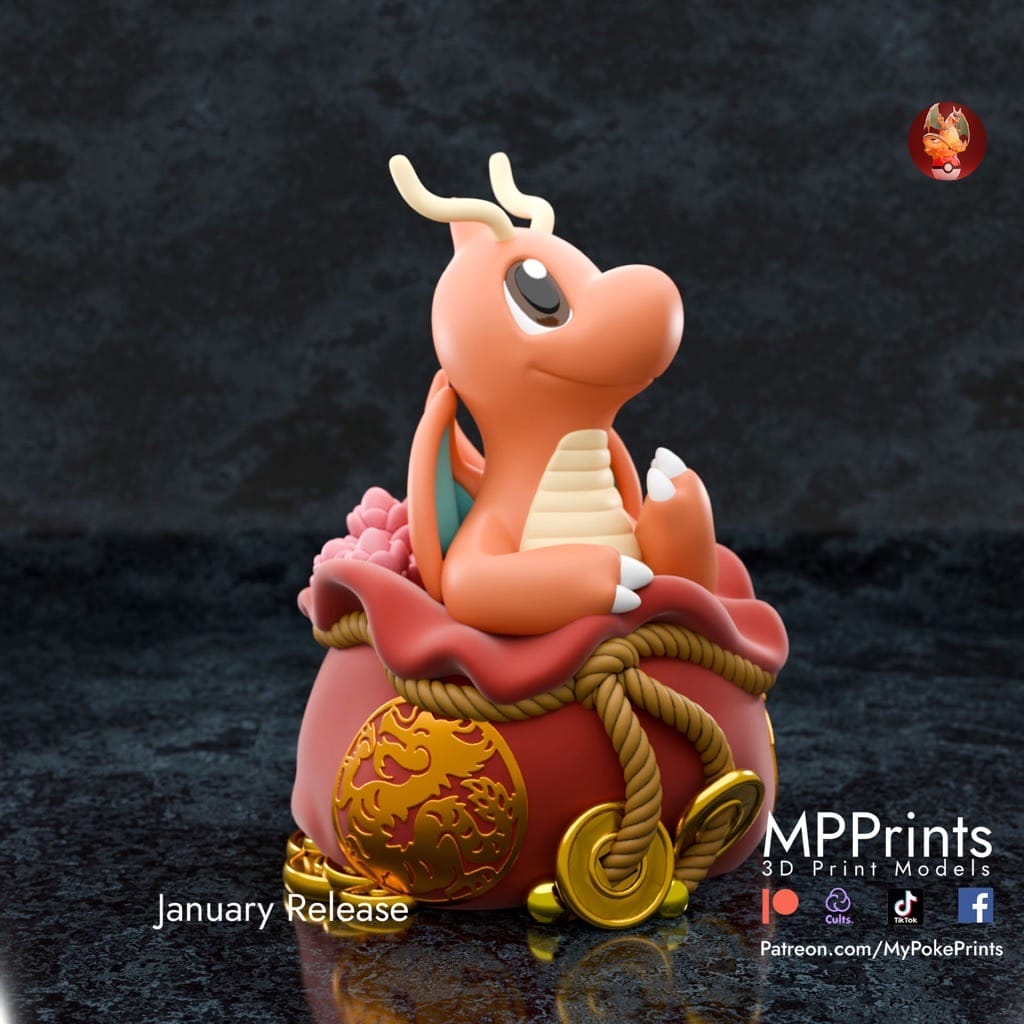 P站图纸印象馆 口袋妖怪 快龙 口袋妖怪 快龙