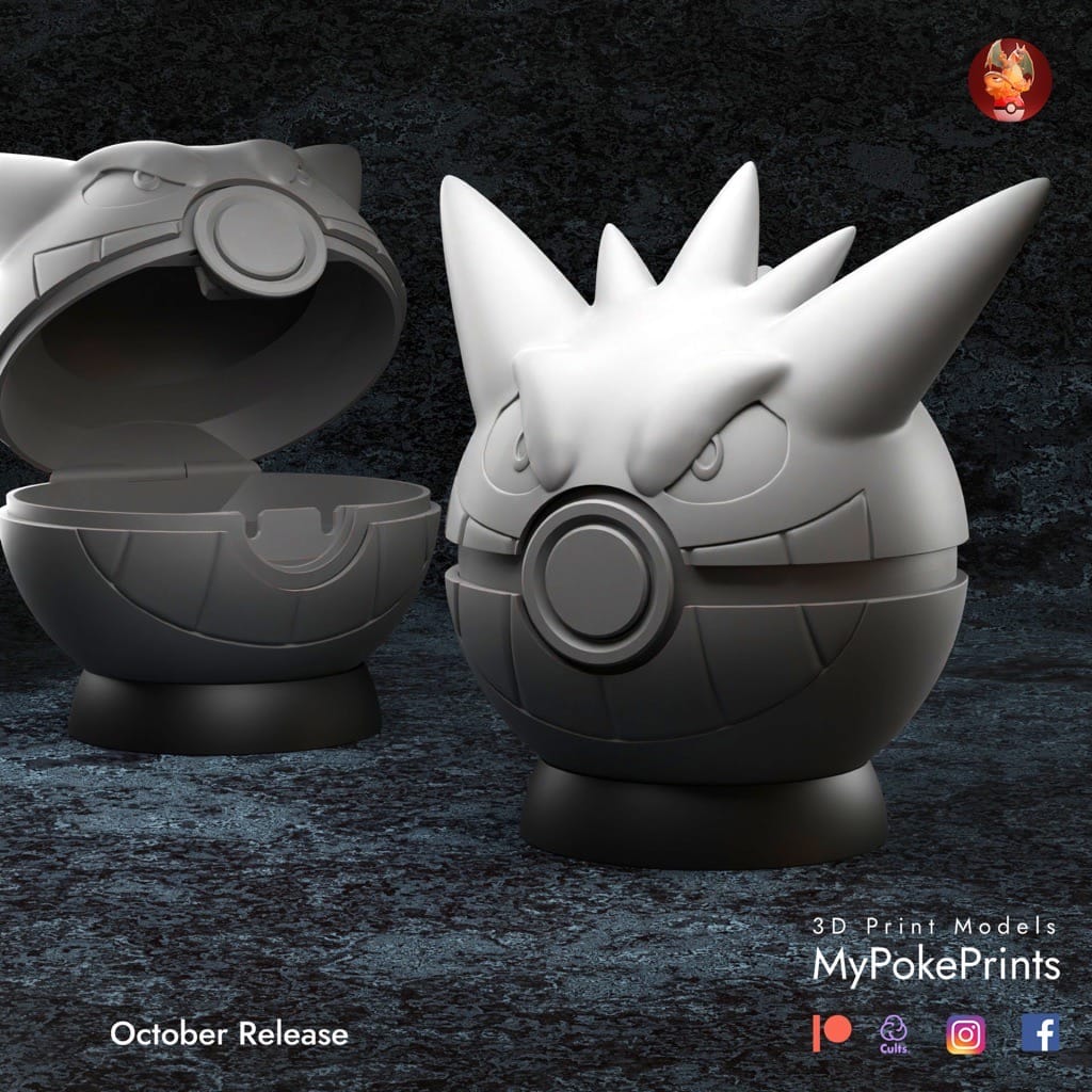 P站图纸印象馆 口袋妖怪 耿鬼精灵球 口袋妖怪 耿鬼精灵球