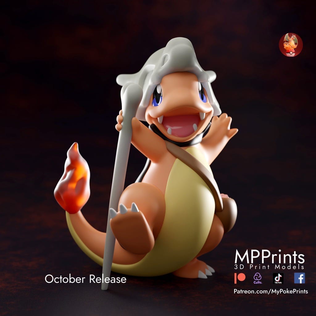 P站图纸印象馆 口袋妖怪 圣诞版小火龙 口袋妖怪 圣诞版小火龙