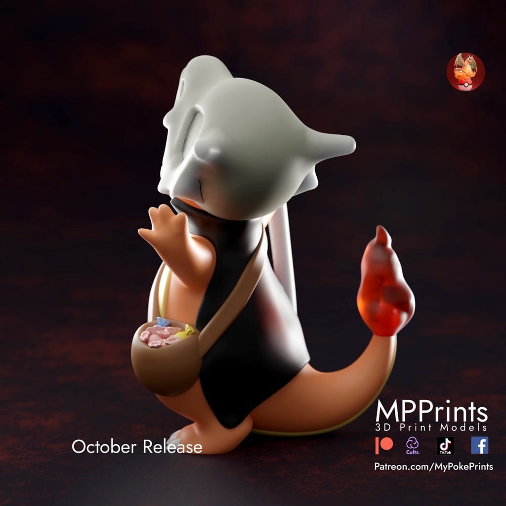 P站图纸印象馆 口袋妖怪 圣诞版小火龙 口袋妖怪 圣诞版小火龙