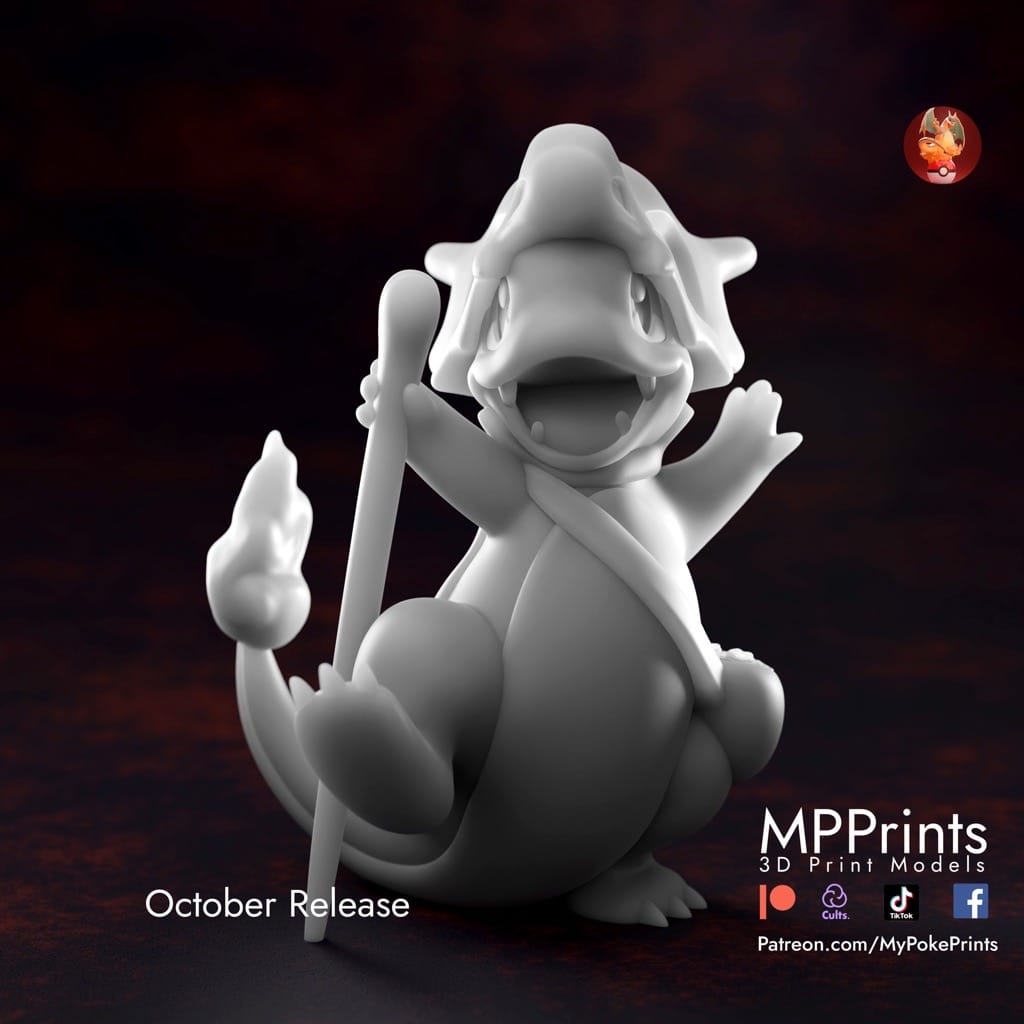 P站图纸印象馆 口袋妖怪 圣诞版小火龙 口袋妖怪 圣诞版小火龙