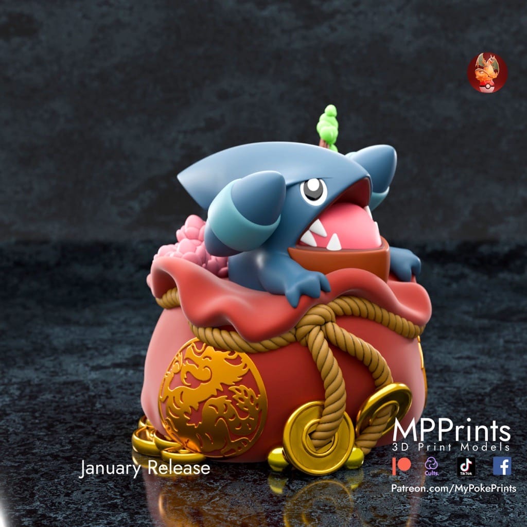 P站图纸印象馆 口袋妖怪 圆陆鲨 口袋妖怪 圆陆鲨