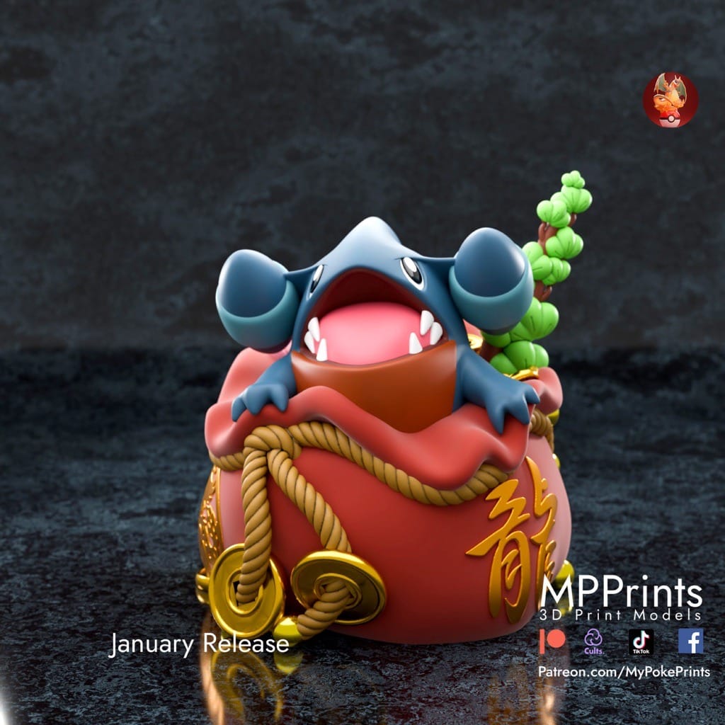 P站图纸印象馆 口袋妖怪 圆陆鲨 口袋妖怪 圆陆鲨