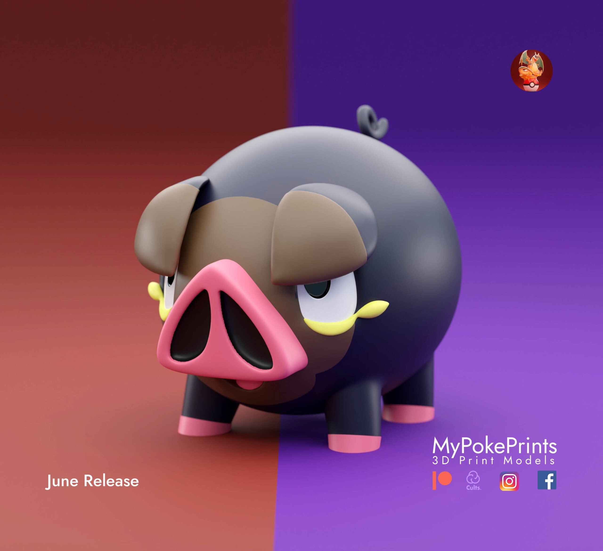 P站图纸印象馆 口袋妖怪 爱吃豚 口袋妖怪 爱吃豚