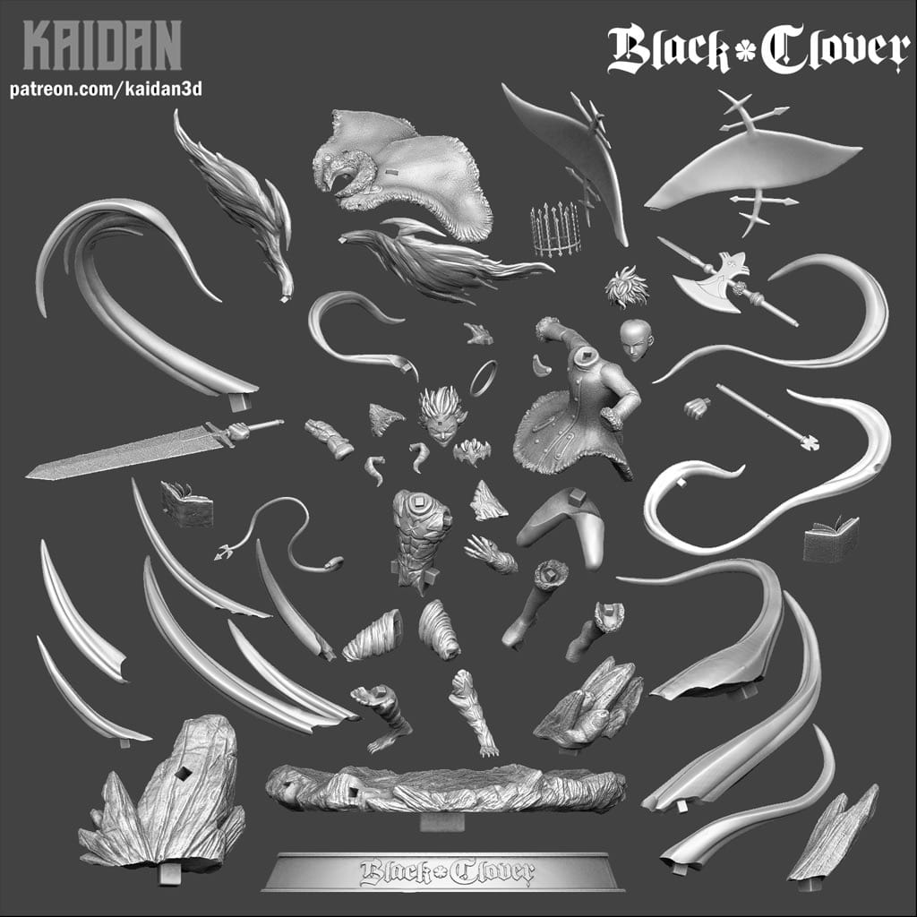 P站图纸印象馆 Kaidan 黑色四叶草阿斯塔和尤诺 Kaidan 黑色四叶草阿斯塔和尤诺