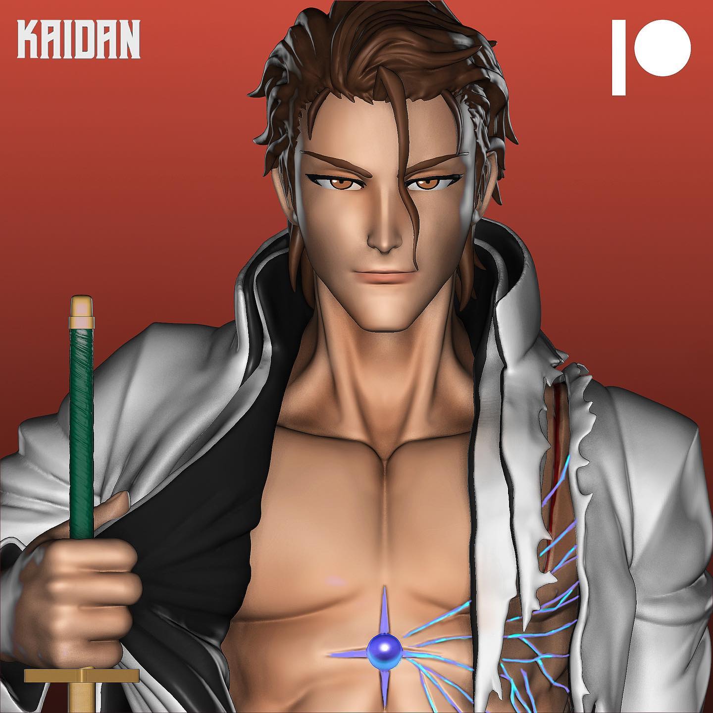 P站图纸印象馆 Kaidan 死神爱染砂助半身像 Kaidan 死神爱染砂助半身像