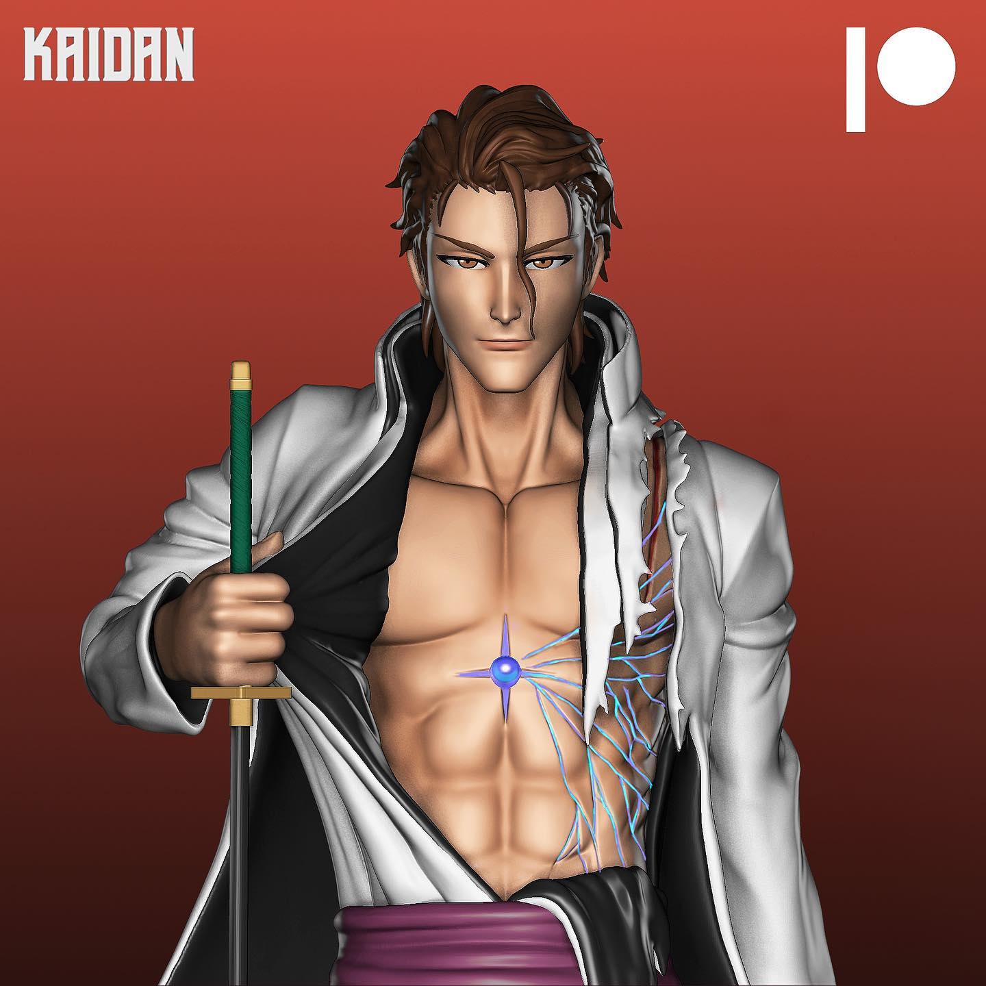 P站图纸印象馆 Kaidan 死神爱染砂助半身像 Kaidan 死神爱染砂助半身像