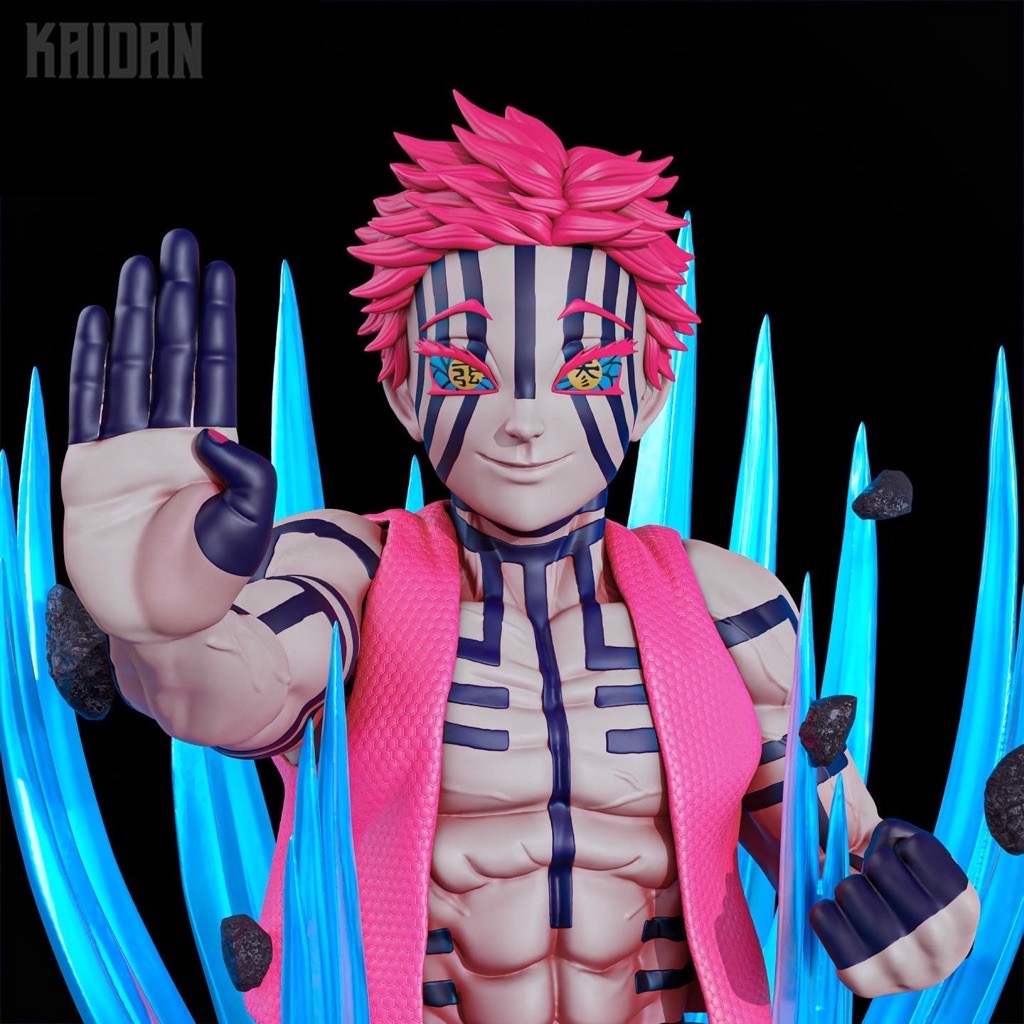 P站图纸印象馆 Kaidan 鬼灭之刃猗窝座半身像 Kaidan 鬼灭之刃猗窝座半身像