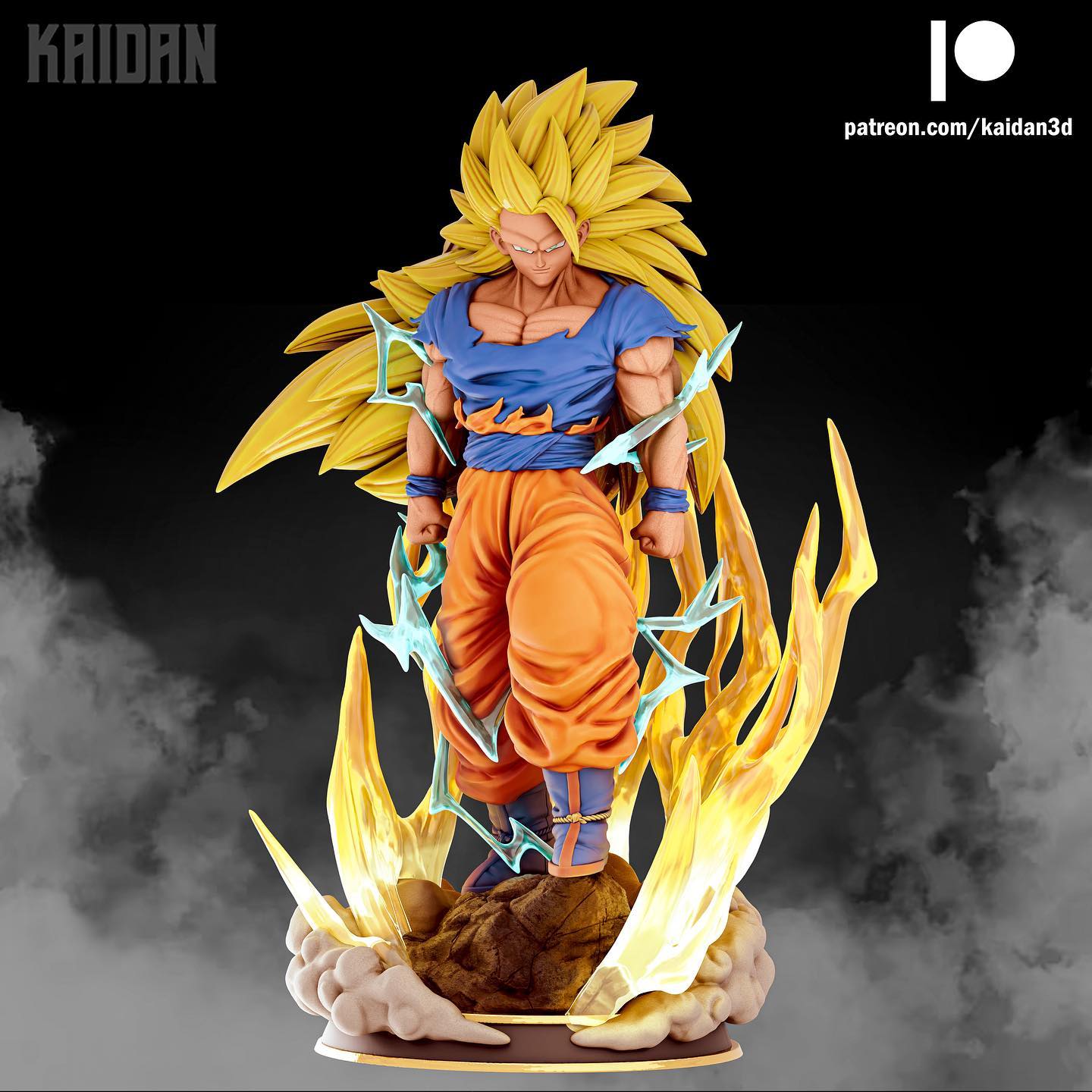 P站图纸印象馆 Kaidan 龙珠孙悟空超级赛亚人第三级形态 Kaidan 龙珠孙悟空超级赛亚人第三级形态