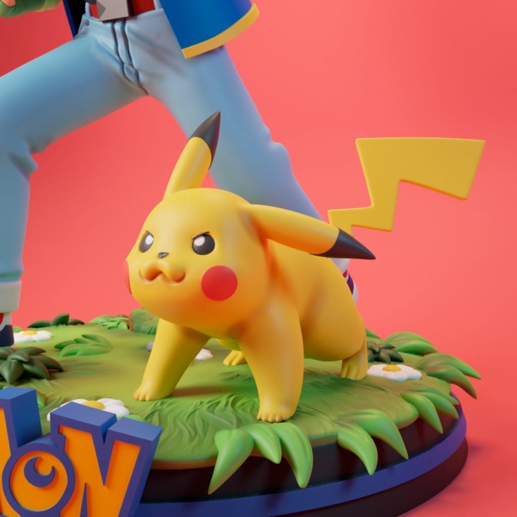 P站图纸印象馆 Blue Spray 宠物小精灵 小智和皮卡丘 Blue Spray 宠物小精灵 小智和皮卡丘