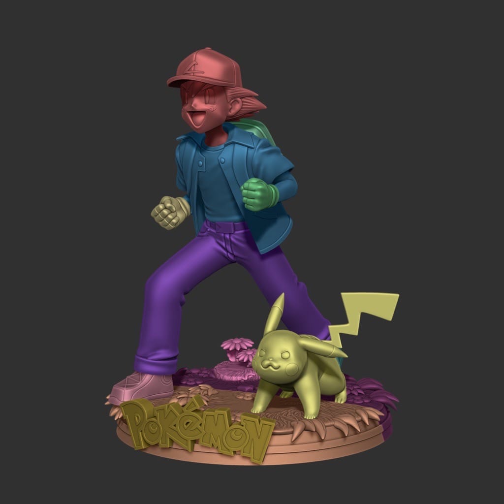 P站图纸印象馆 Blue Spray 宠物小精灵 小智和皮卡丘 Blue Spray 宠物小精灵 小智和皮卡丘