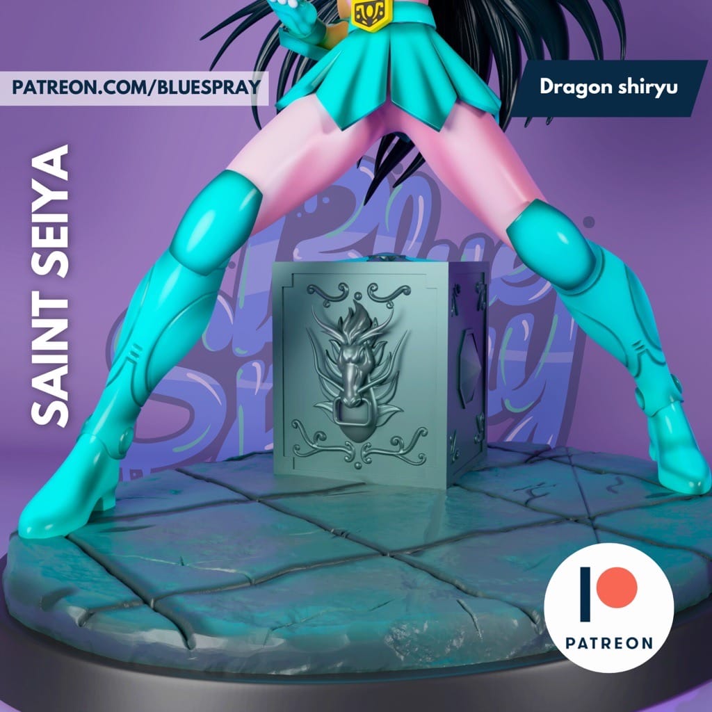 P站图纸印象馆 Blue Spray 圣斗士星矢 紫龙 Blue Spray 圣斗士星矢 紫龙