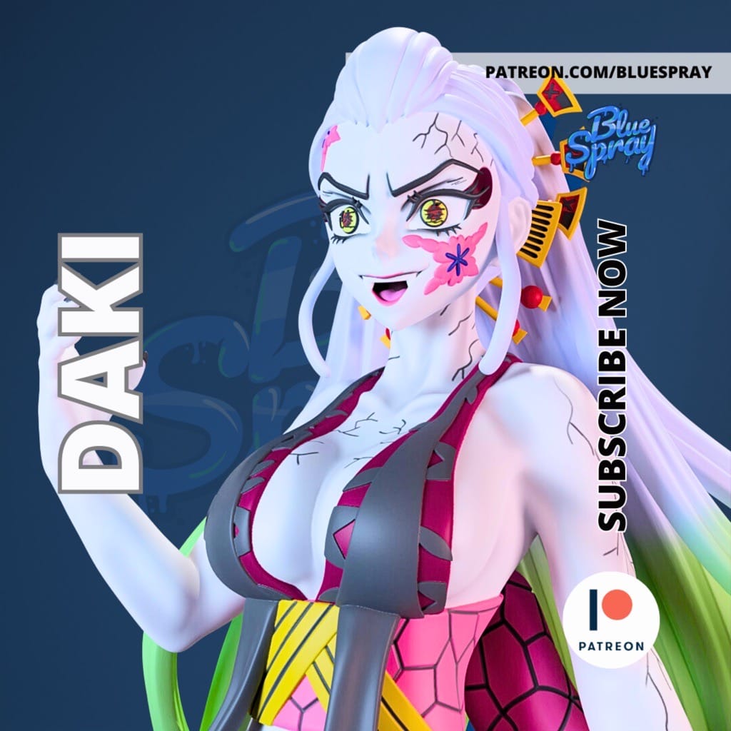 P站图纸印象馆 Blue Spray 鬼灭之刃 堕姬 Blue Spray 鬼灭之刃 堕姬