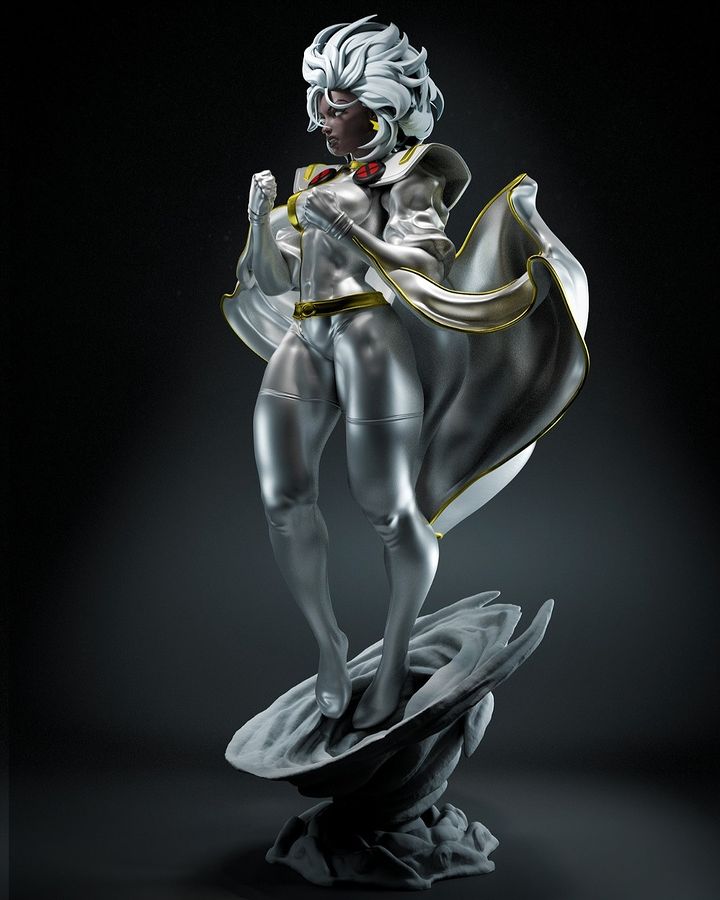 P站图纸印象馆 CA3D 漫威 X战警 暴风女 CA3D 漫威 X战警 暴风女