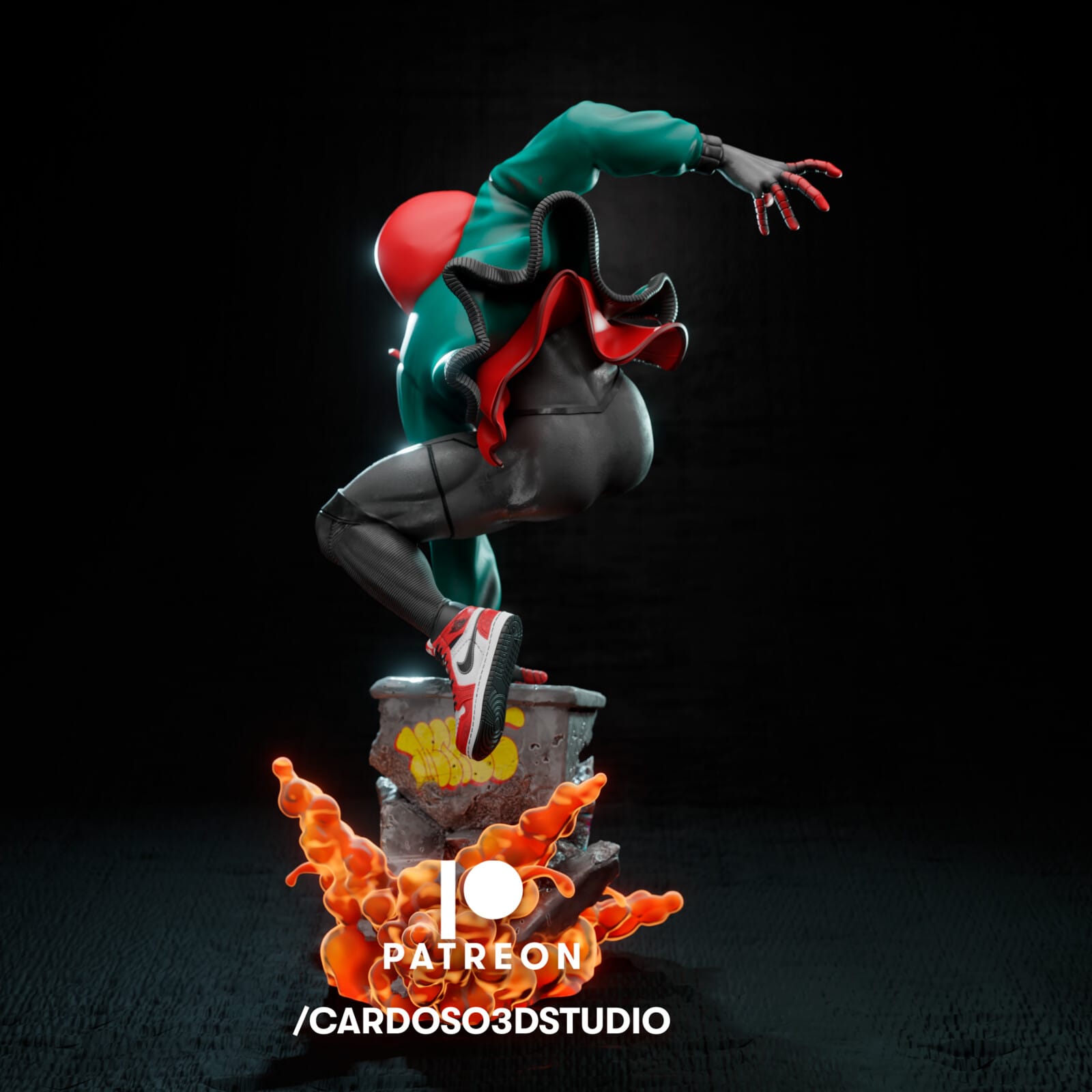 P站图纸印象馆 CA3D 漫威 蜘蛛侠 迈尔斯·莫拉莱斯 CA3D 漫威 蜘蛛侠 迈尔斯·莫拉莱斯