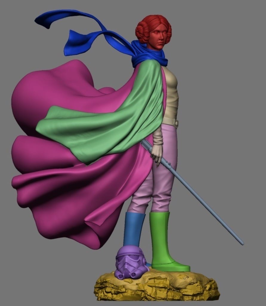 P站图纸印象馆 CA3D 星球大战 莱娅公主 CA3D 星球大战 莱娅公主