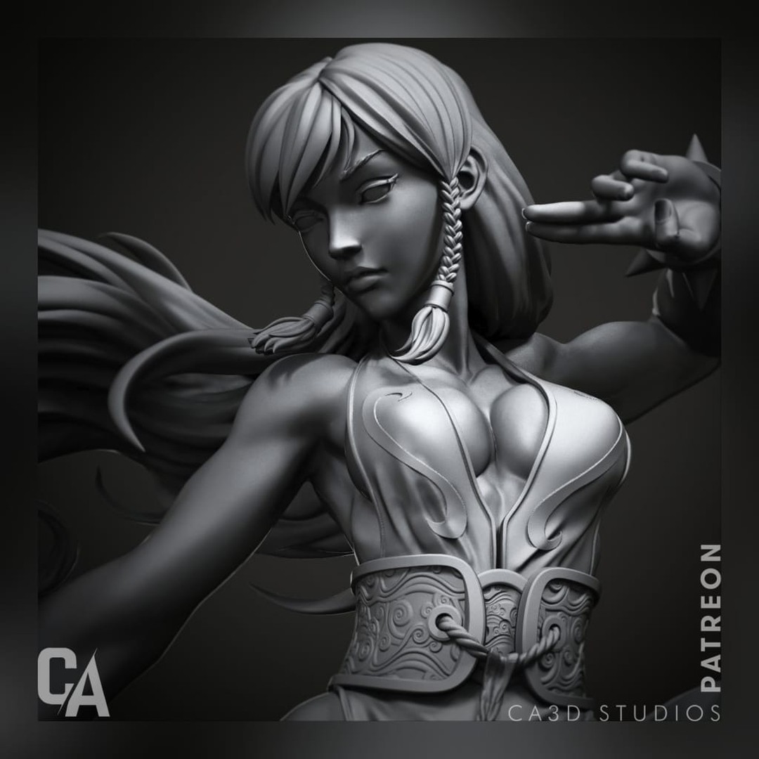 P站图纸印象馆 CA3D 街头霸王 春丽 CA3D 街头霸王 春丽