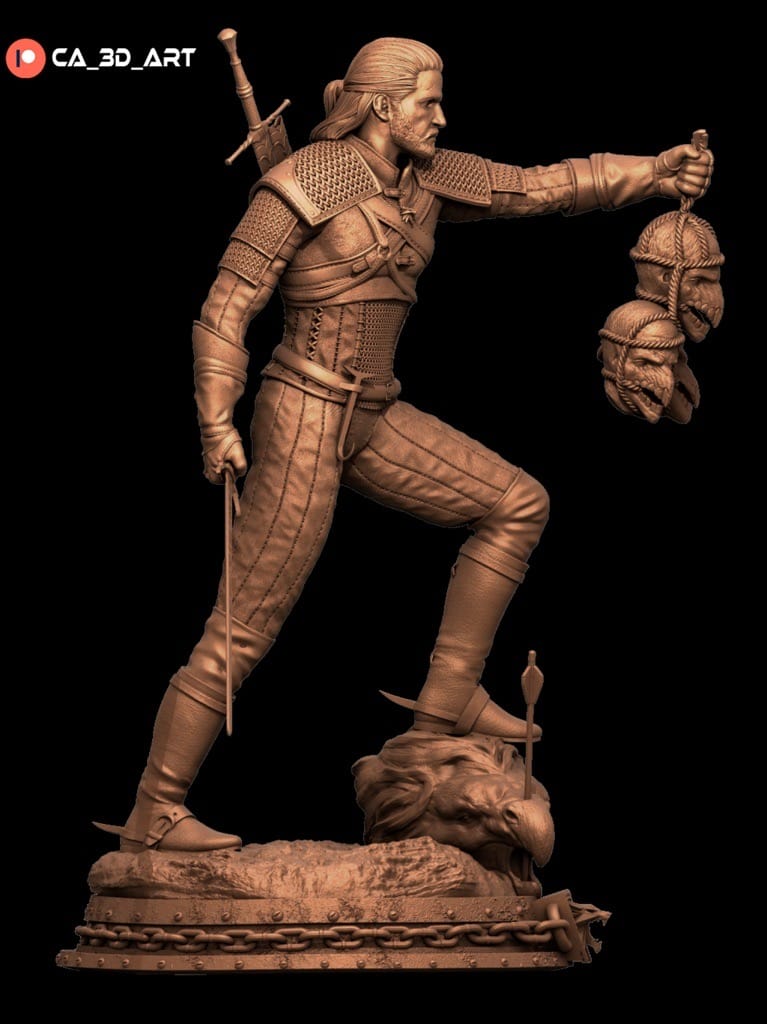 P站图纸印象馆 CA3D 猎魔人 杰洛特 CA3D 猎魔人 杰洛特