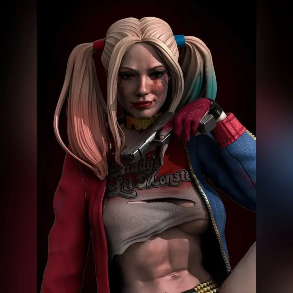 P站图纸印象馆 CA3D DC漫画 哈莉·奎茵 CA3D DC漫画 哈莉·奎茵