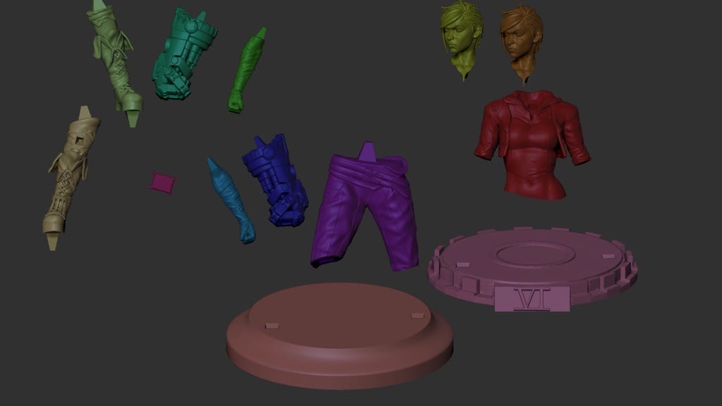 P站图纸印象馆 CA3D 英雄联盟 蔚 CA3D 英雄联盟 蔚