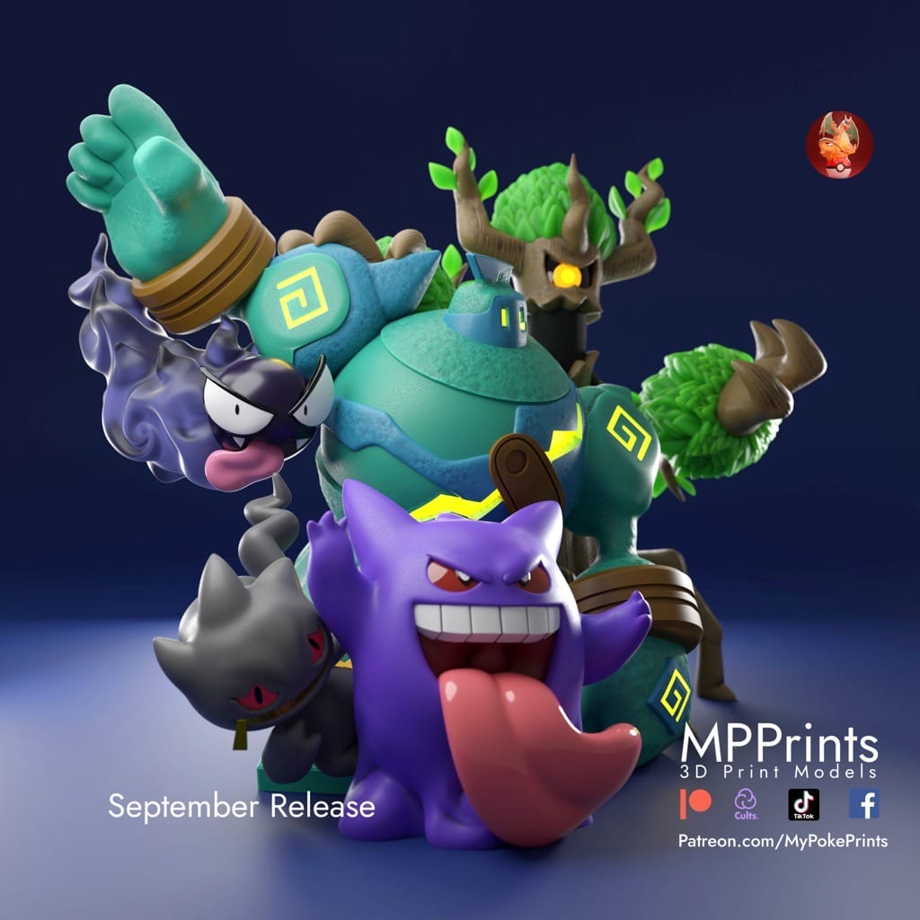 P站图纸印象馆 口袋妖怪 幽灵系小精灵 口袋妖怪 幽灵系小精灵