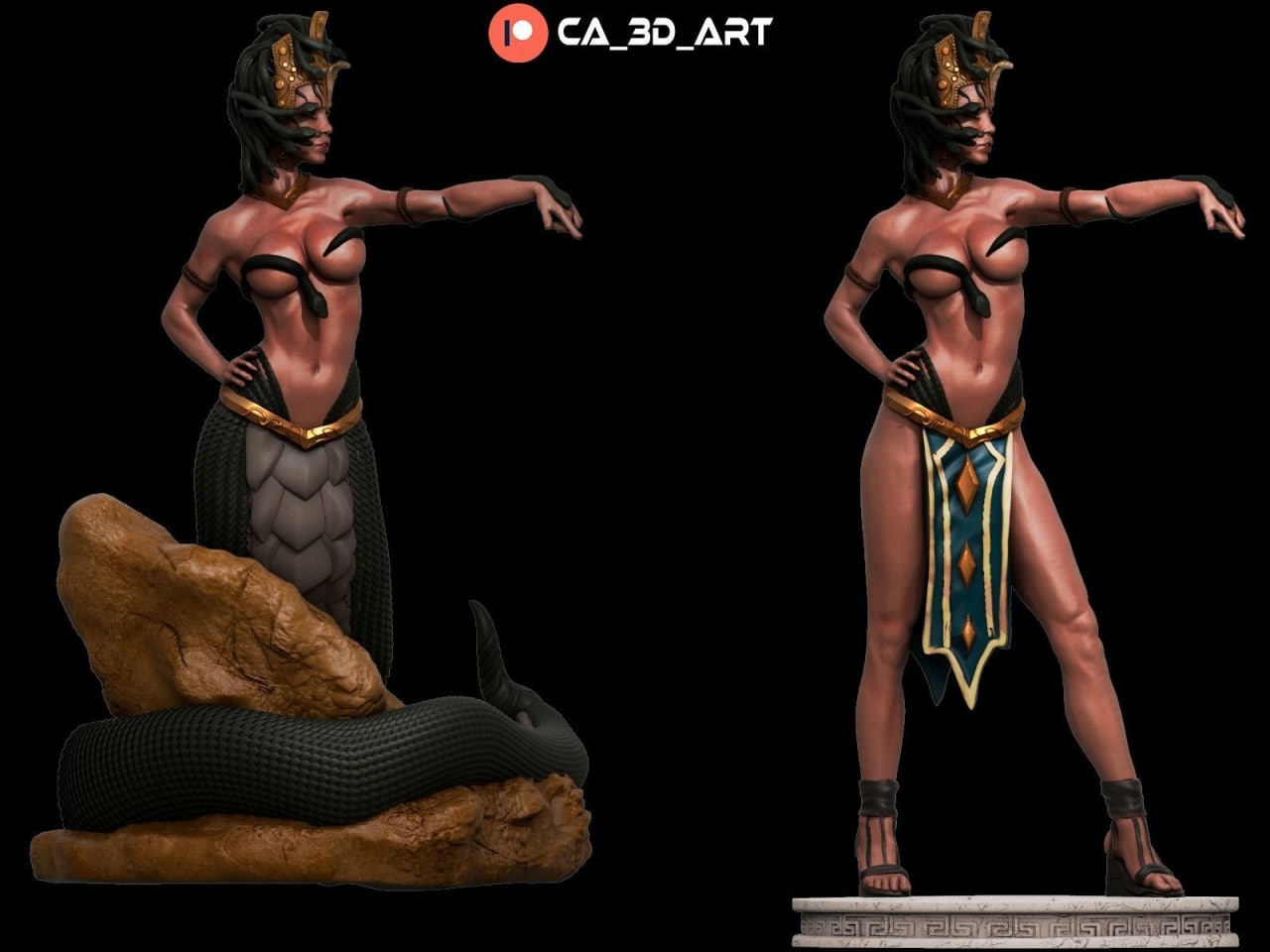 P站图纸印象馆 CA3D 希腊神话梅杜莎 CA3D 希腊神话梅杜莎