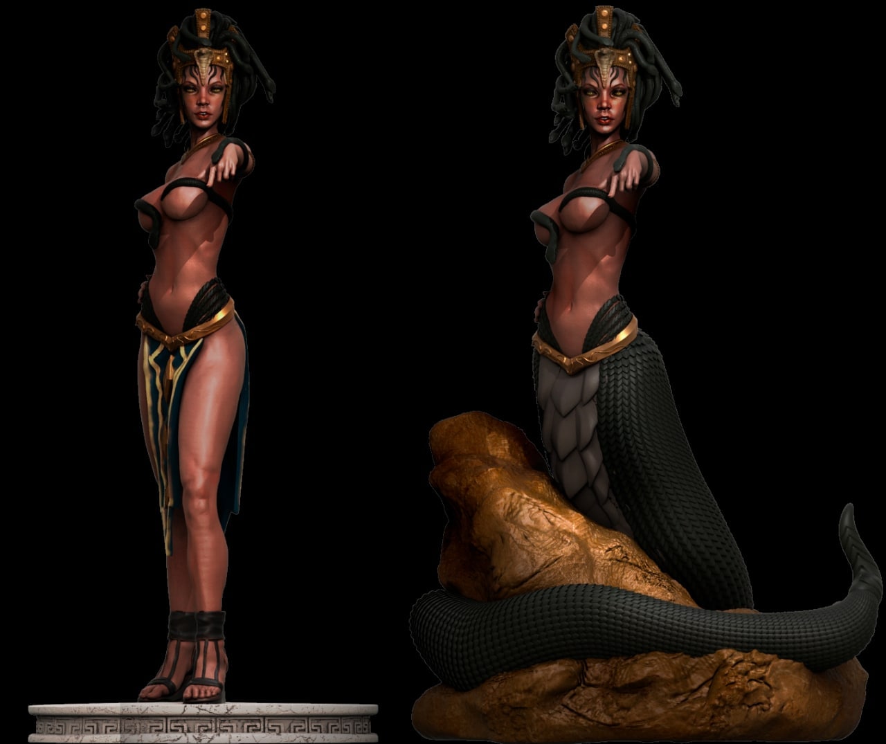 P站图纸印象馆 CA3D 希腊神话梅杜莎 CA3D 希腊神话梅杜莎