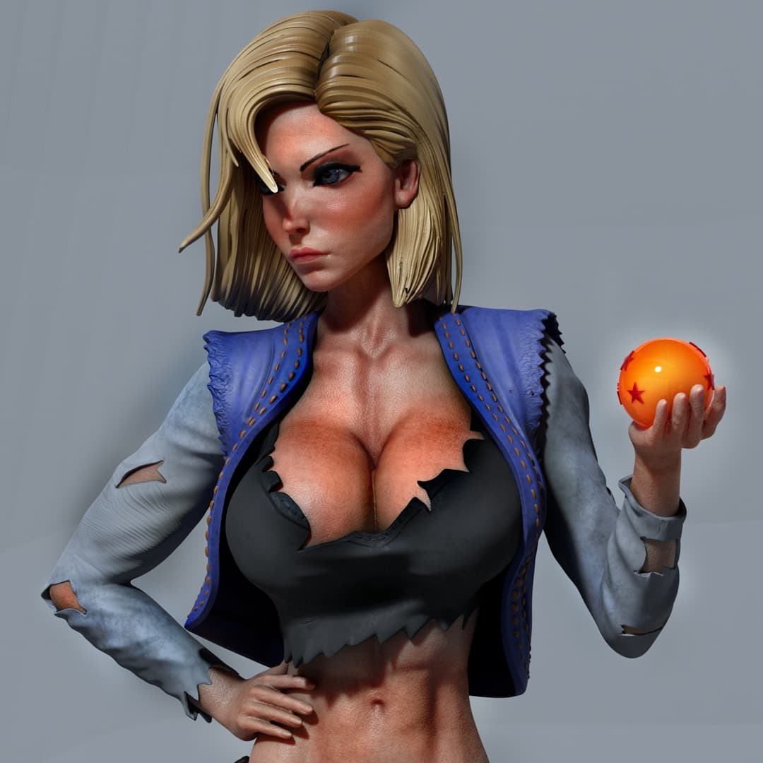 P站图纸印象馆 CA3D 龙珠 人造人18号 CA3D 龙珠 人造人18号